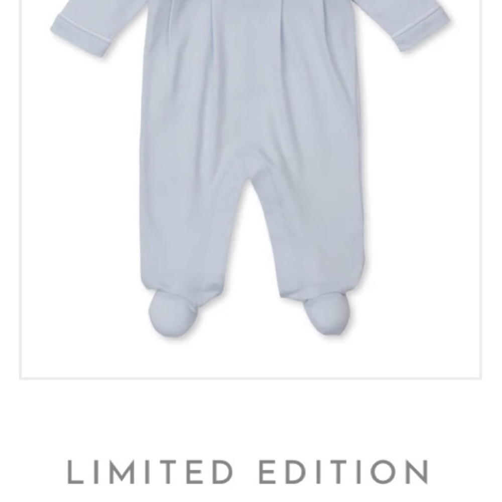 Kissy Kissy Blue Hand Smocked Footie One Piece (3-6 mo)